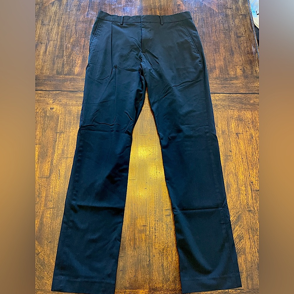 JF J.Ferrar Men's Dress Pants Black Slim Fit Size: 32 x 34